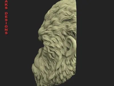 Gorilla 1 bas relief 3D print model