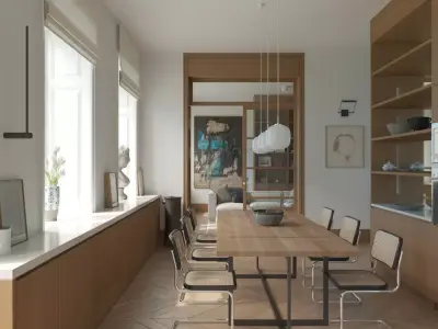 Living room 3D model 46