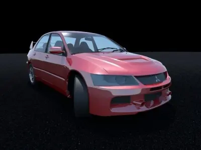 High Poly Template For Lancer Evolution IX Free 3D model