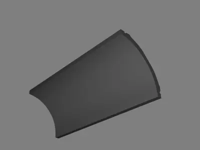 Cornice Moulding Low-poly 3D model 2