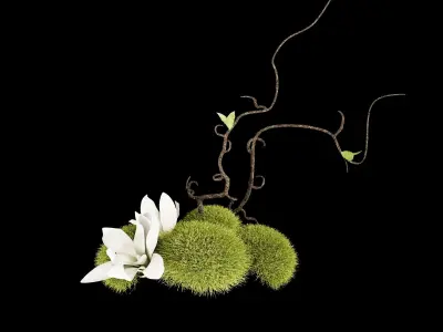 Japanese style plant decoration 3D model