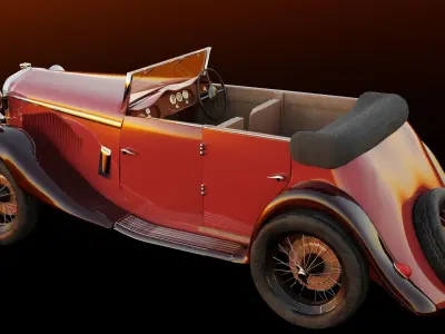 RILEY LYNX 1934 Low-poly 3D model