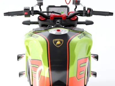 Streetfighter V4 Bike special edition Low-poly 3D model