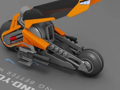 sci-fi scooter  3D model