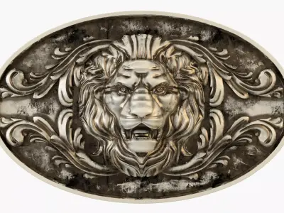 Medallion Lion 3D print model