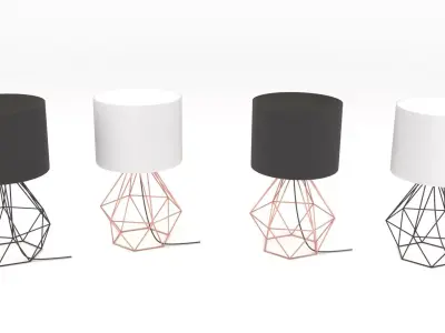 geometric frame lamp 3D model
