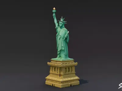 Statue of Liberty Low-poly 3D model