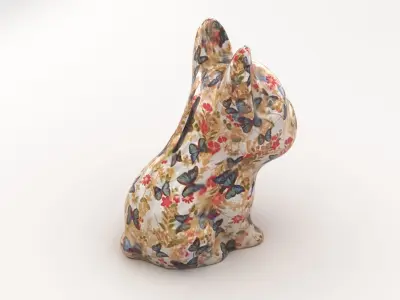 French Bulldog statue 3D model