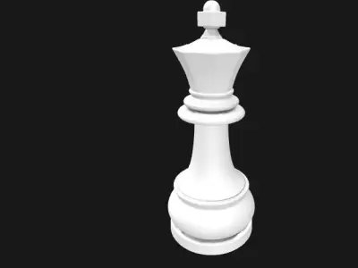  Queen Chess Piece - Game Ready 3D Model Low-poly 3D model