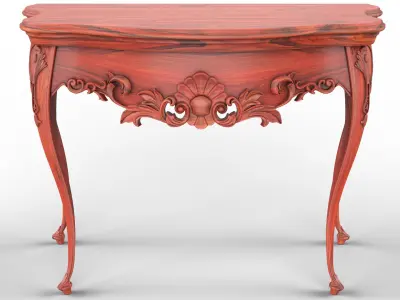 Wooden classic console table 01 04 3D model