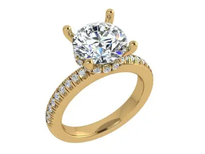 Round Diamond Ring 4188 3D print model