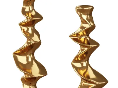 Abstract metal sculpture 3D model
