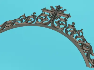 Arch with patterns 3d model MOLDING  ornaments  Low-poly 3D model
