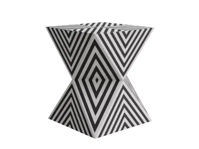 Rectangle Bohemian Side Table Low-poly 3D model