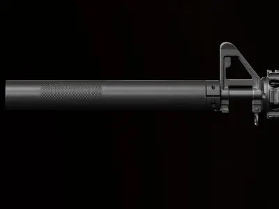 M4 Suppressor Gordon - Allen Engineering Low-poly 3D model