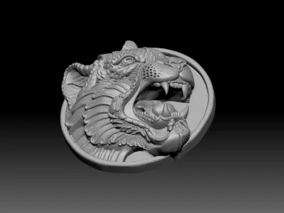 tiger pendant 3D print model purchase