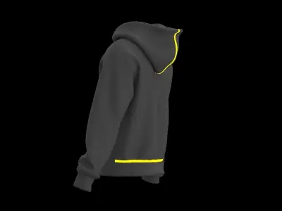 Male neon hoodie 3D model