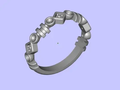 Two piece solitaire ring 3D print model purchase