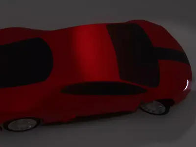 red Car low poly Low-poly 3D model