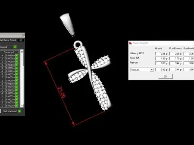 Pendant Cross 3D print model