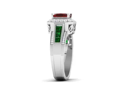 Solitaire ring model 3D print model 3D print model