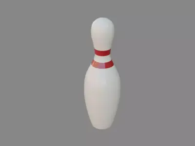 Bowling Pin Low-poly 3D model