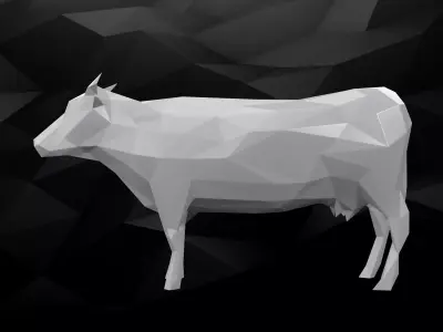 3D Printable Cow Model 3D print model