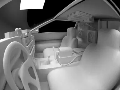 Delorean car 3d model  3D model