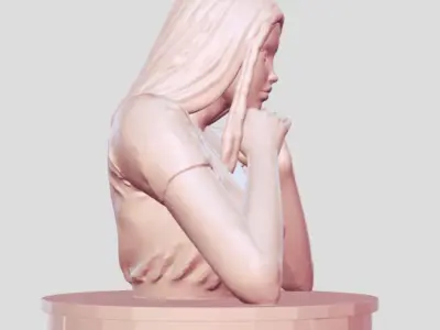 woman bust 3D print model