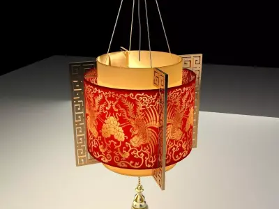 Chinese Red Lantern 3D model 69