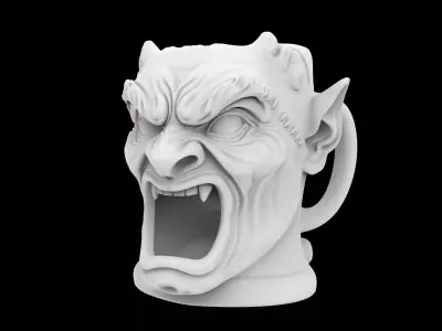 Gargoyle Cup Pot 3D Printable Model 3D print model