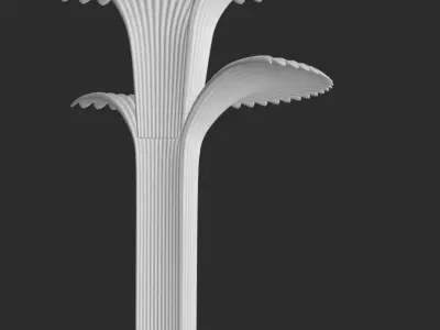 Elegant 3D Interior Wall Decoration - Modern Fan Design 3D print model