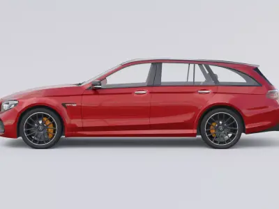 Mercedes-AMG E63 S 4MATIC Estate 2017 Low-poly 3D model