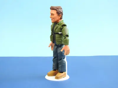 Elon Musk 3D Print In Place Action Figure Free 3D model