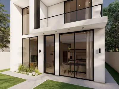  Modern minimal Villa 3D model 3D model