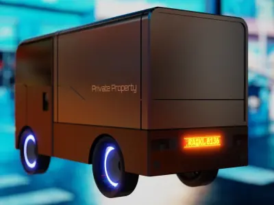Sci Fi kei truck  Low-poly 3D model