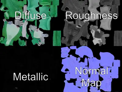 Fantasy Dragon Unicorn Model Pack Low-poly 3D model