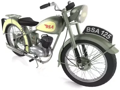 motobike bsa motorcycle 3D model
