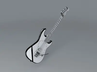 Hello Kitty guitar Free 3D model