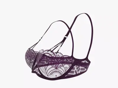 Demi-Cup Bra SS85 Low-poly 3D model