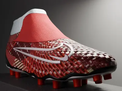 Nike boots dark red 3D model