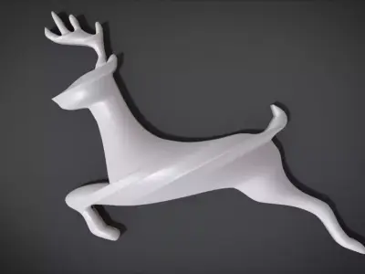 Wooden Deer shaped decoration 3D print model
