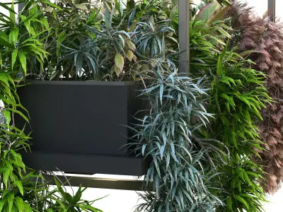 indoor metal plant box set 195 3D model