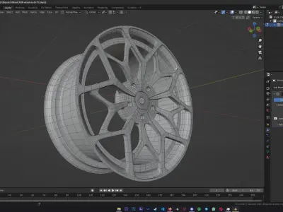 Hsr Wheel myth 01 Low-poly 3D model