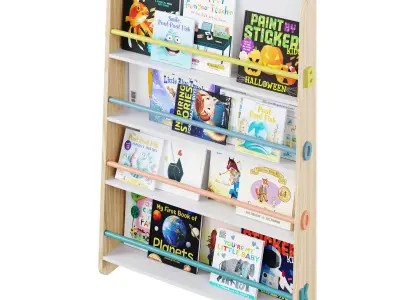 Bookshelf by Minime with childrens books 3D model