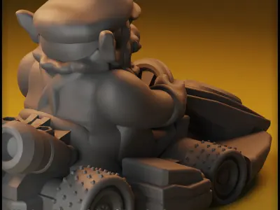 Wario Mario Kart - Wario for Monopoly Gamer 3D print model