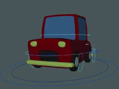 Cartoon Toy Car 3D model