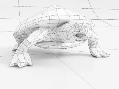 Turtle low poly 3d model origami Low-poly 3D model