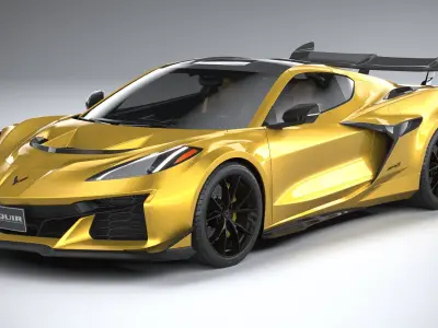 Corvette ZR1 2025 LowPoly 3D model
