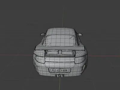 Realistic Low Poly Porsche 911 GT3 RS Low-poly 3D model